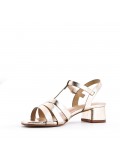 Faux leather heeled sandal