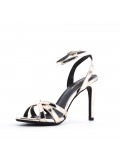 Faux leather heeled sandal