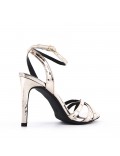 Faux leather heeled sandal