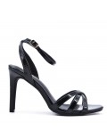 Faux leather heeled sandal