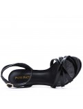 Faux leather heeled sandal