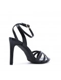 Faux leather heeled sandal