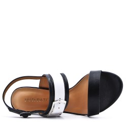 Faux leather heeled sandal