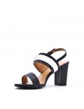 Faux leather heeled sandal