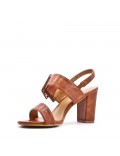 Faux leather heeled sandal