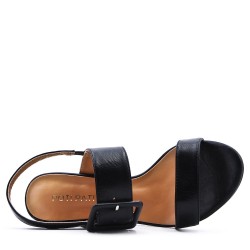 Faux leather heeled sandal