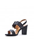 Faux leather heeled sandal