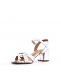 Faux leather heeled sandal