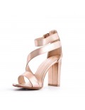 Faux leather heeled sandal