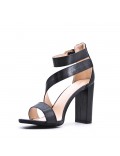 Faux leather heeled sandal