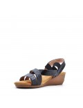 Faux leather heeled sandal