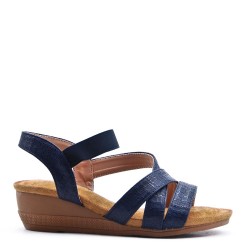 Faux leather heeled sandal