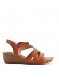 Faux leather heeled sandal