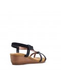 Faux leather heeled sandal