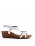 Faux leather heeled sandal