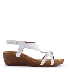 Faux leather heeled sandal