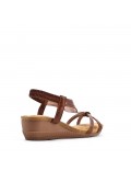 Faux leather heeled sandal