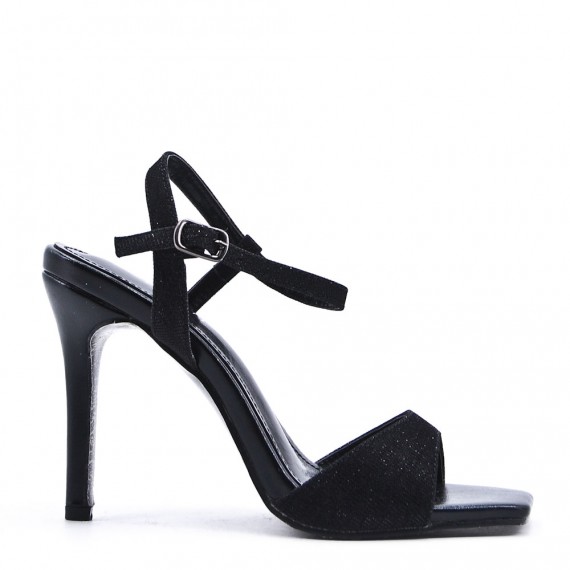 Faux leather heeled sandal