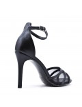 Faux leather heeled sandal