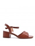 Large Size 38-43 - Heeled faux leather sandal