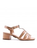 Faux leather heeled sandal