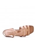 Faux leather heeled sandal