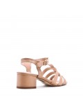 Faux leather heeled sandal