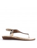 Flat sandals in faux leather for women