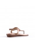 Flat sandals in faux leather for women