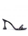 Faux leather heeled sandal