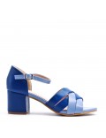 Faux leather heeled sandal