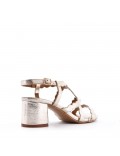 Faux leather heeled sandal