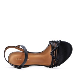 Faux leather heeled sandal