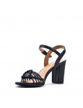 Faux leather heeled sandal