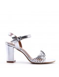 Faux leather heeled sandal