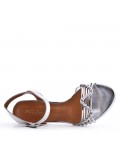 Faux leather heeled sandal