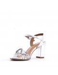 Faux leather heeled sandal