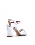 Faux leather heeled sandal