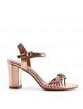 Faux leather heeled sandal