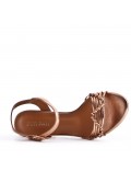 Faux leather heeled sandal