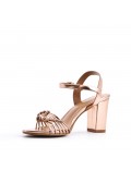 Faux leather heeled sandal