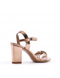 Faux leather heeled sandal