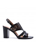 Faux leather heeled sandal