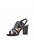 Faux leather heeled sandal