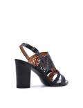 Faux leather heeled sandal