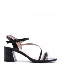 Faux leather heeled sandal