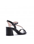 Faux leather heeled sandal