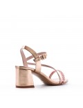 Faux leather heeled sandal