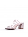 Faux leather heeled sandal