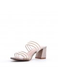 Faux leather heeled sandal